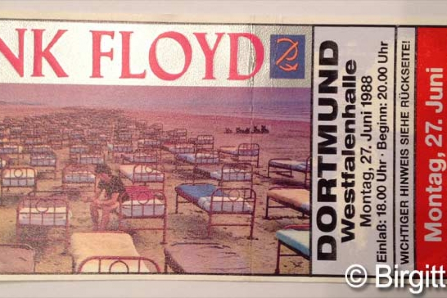 1988 Pink Floyd Dortmund Ticket
