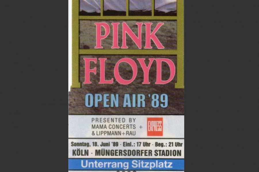 1989 Pink Floyd K&ouml;ln Ticket