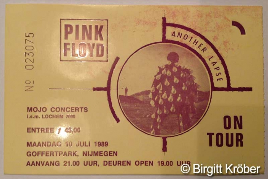 1989 Pink Floyd Nijmegen Ticket
