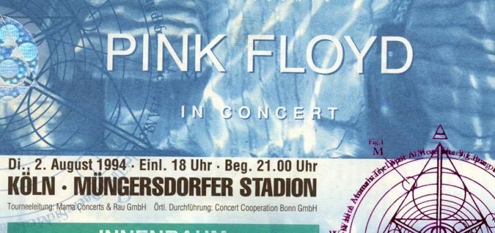 Pink Floyd 2.8.1994 Köln Ticket