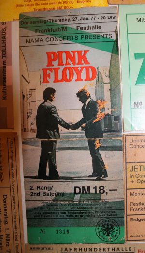 Pink Floyd 1977 Frankfurt Ticket