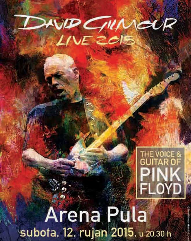 David Gilmour 12.9.2015 Pula Poster