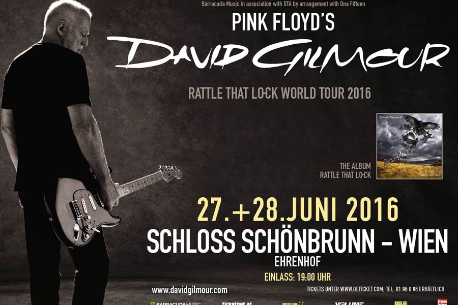 David Gilmour 2016 Wien Poster