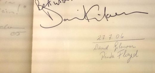 David Gilmour Burg Clam Gästebuch