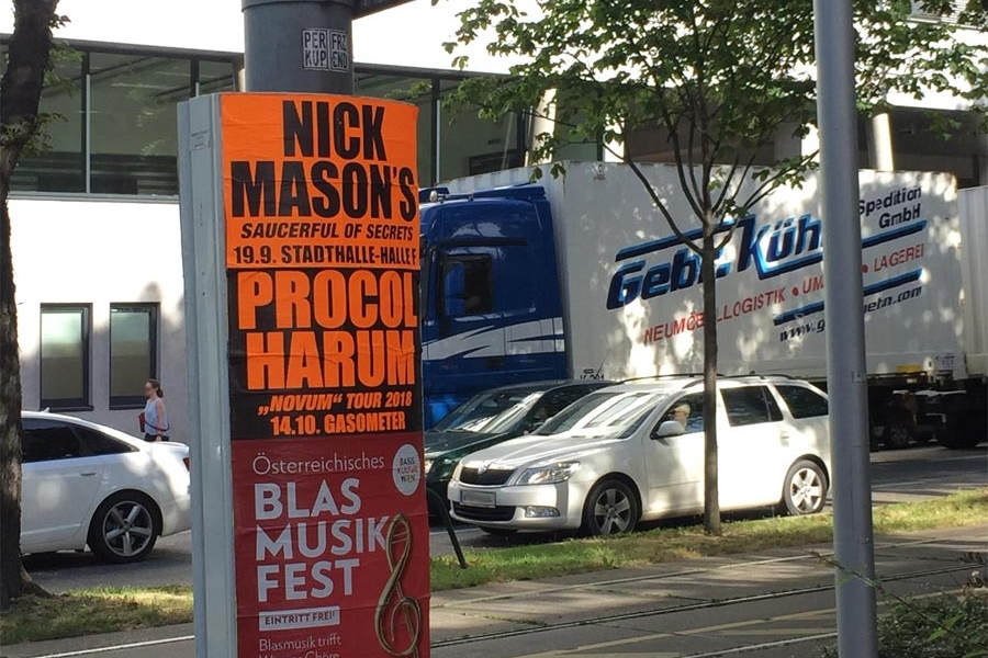 Poster: Nick Mason 19.9.2018 Wien Stadthalle
