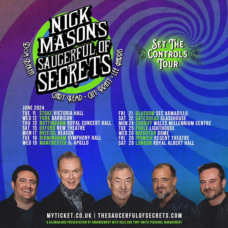 Nick Mason’s Saucerful of Secrets kündigen Set The Controls UKTour