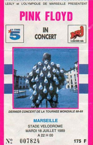 Pink Floyd Marseille 18.7.1989 Ticket