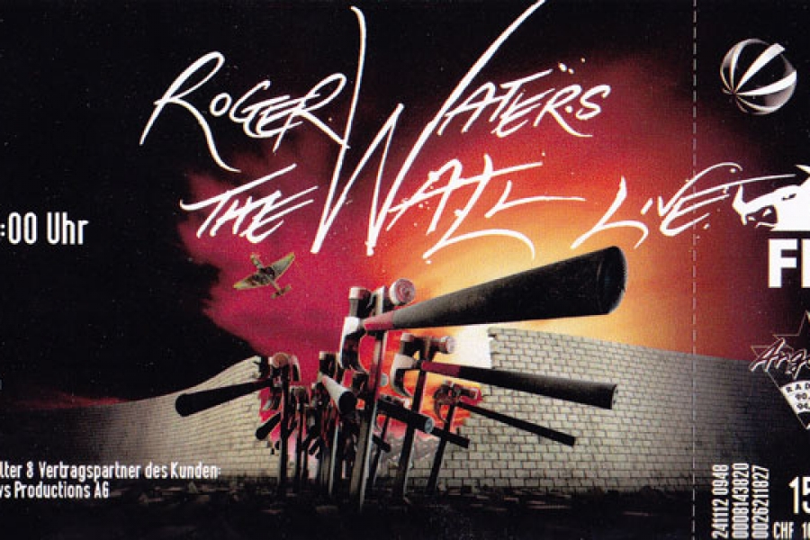 Roger Waters The Wall Fanticket Z&uuml;rich 2013