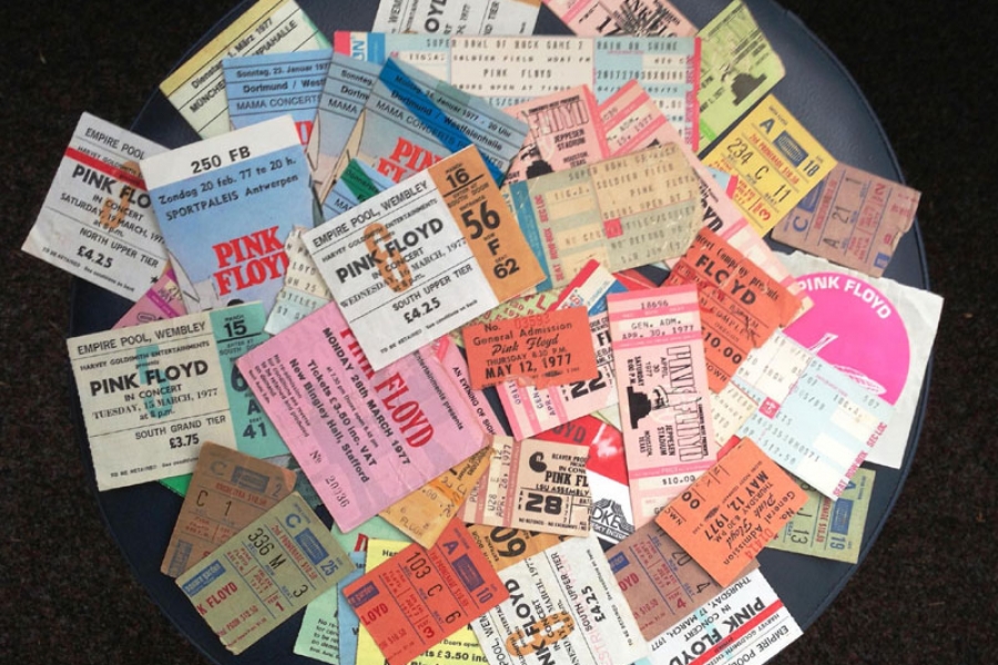 Pink Floyd Ticket-Sammlung